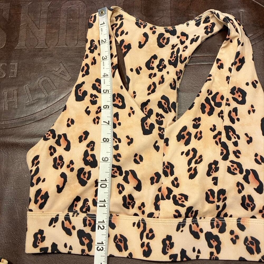 Fabletics Pump Two Piece Set Desert Leopard Womens Small New Active Athleisure - Picture 13 of 16